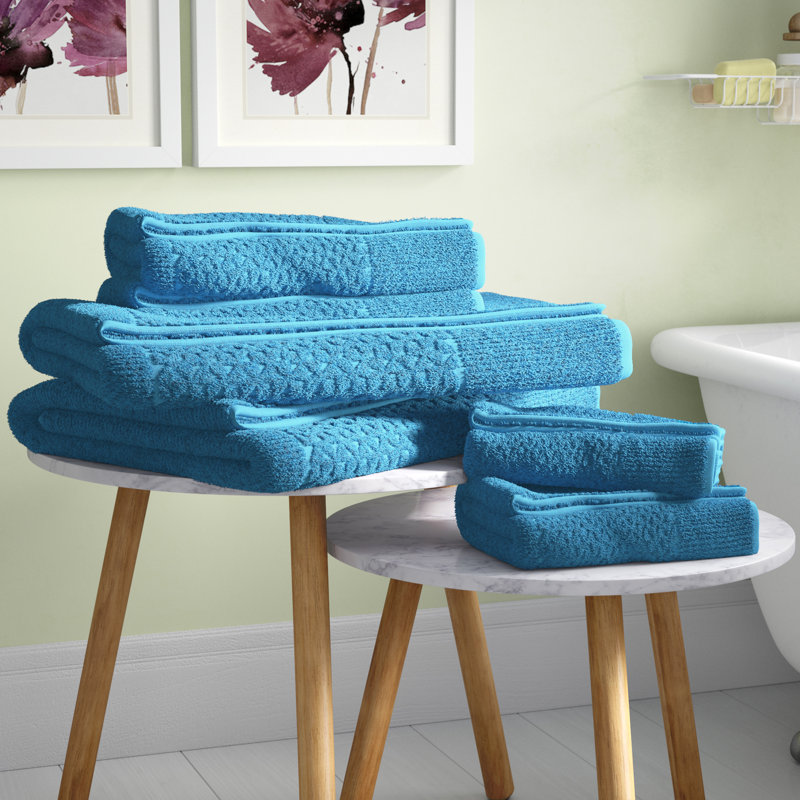 6-Piece Turkish Cotton Towel Set – Luxury Bath Towels Set, Egyptian Cotton Alternative, Soft & Quick Dry